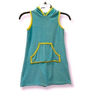 Ralph Lauren Terrycloth Hooded Swim Cover-Up - Blue & Yellow w/Pocket - SZ S 2/4